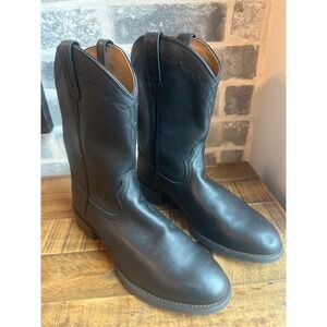 Ariat Mens Black Leather Cowboy Boots Style 1000226035491 Western Rodeo Sz 9.5D